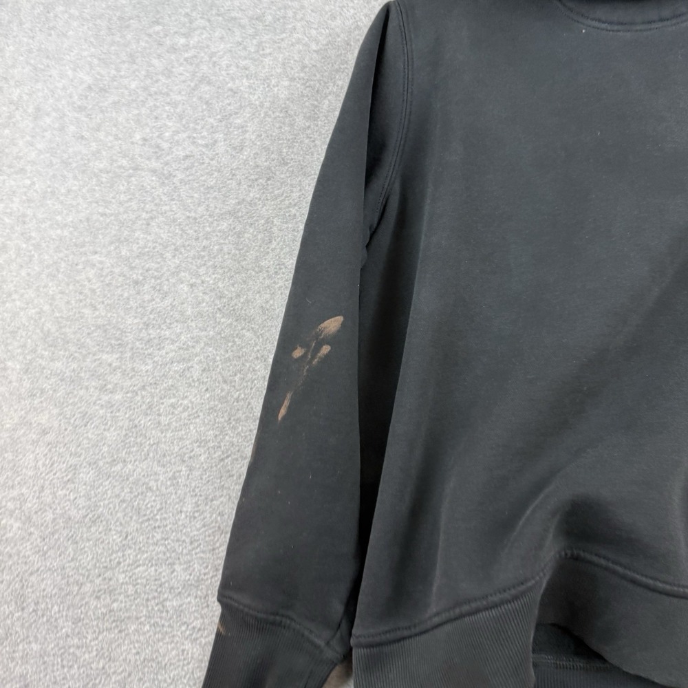 Carhartt Hoodie Sweatshirt Womens Medium Black Relaxed Fit Workwear Spellout - Picture 8 of 9